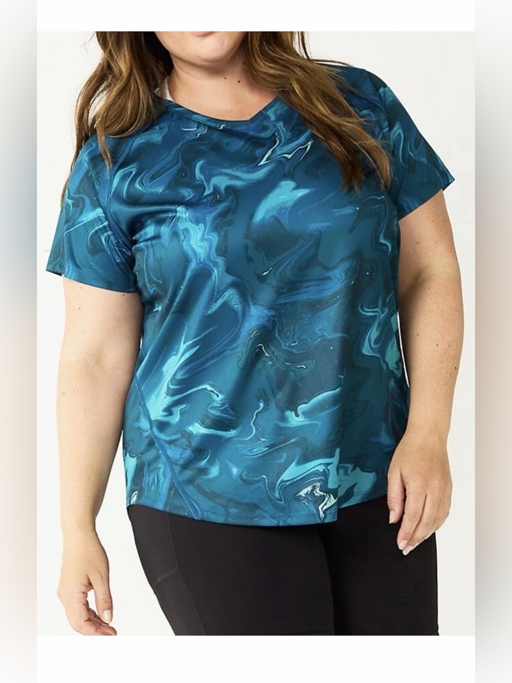 Womens Medium, 3X & 4X Plus Tek Gear tee shirt top gym workout NWT wicking